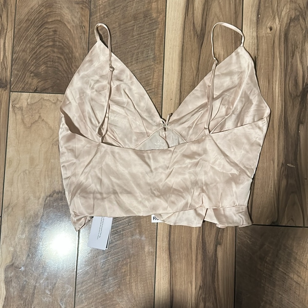 Rumored Cream Chemise with Plunging V-Neck - Picture 4 of 12